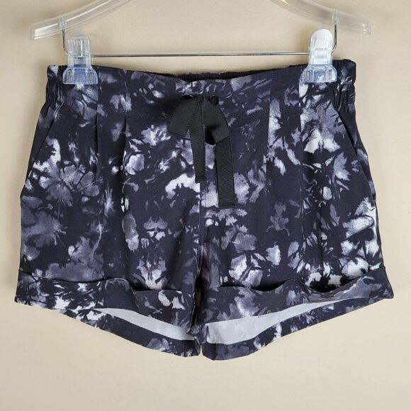 Lululemon Spring Break Away Short II Dusk Dye White Black Size 6 - Picture 1 of 9
